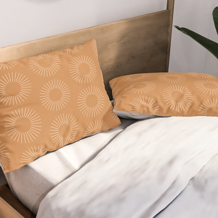 Minimalist Sunray Pattern XIII Pillow Sham Gallery Image 2
