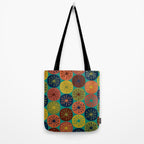 Atomic Dots Midcentury Modern Pattern in Mid Mod Mustard, Olive, Orange, Blue, and Turquoise Teal Tote Bag Gallery Image 2