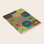 Atomic Dots Midcentury Modern Pattern in Mid Mod Mustard, Olive, Orange, Blue, and Turquoise Teal Notebook Gallery Image 2