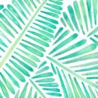 Tropical Banana Leaves - Mint Palette Coffee Mug Gallery Image 2