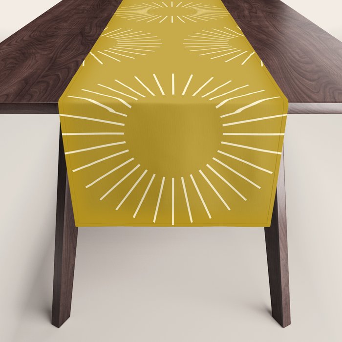 Minimalist Sunray Pattern XVI Table Runner Gallery Image 1