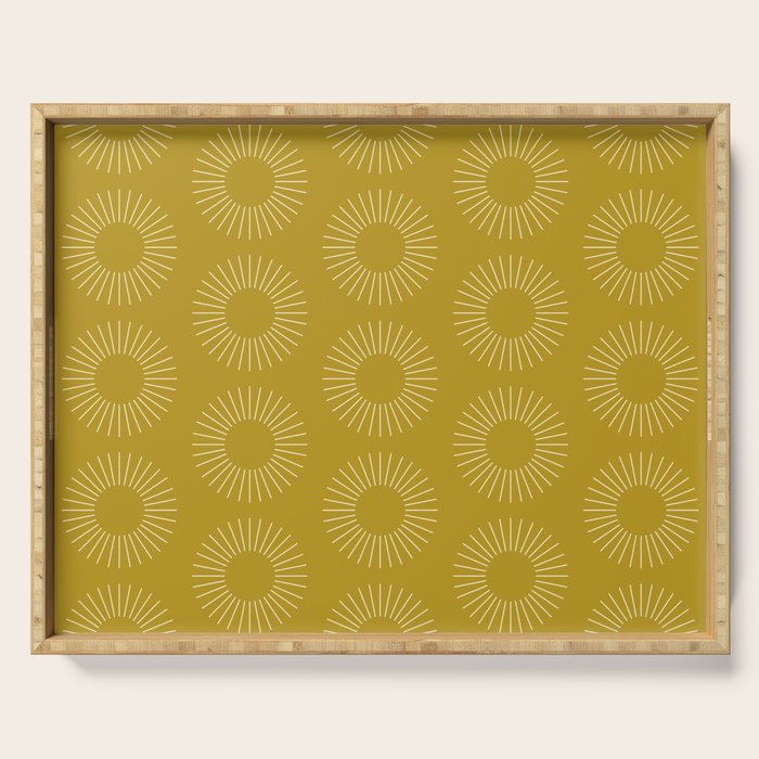 Minimalist Sunray Pattern XVI Serving Tray Gallery Image 1