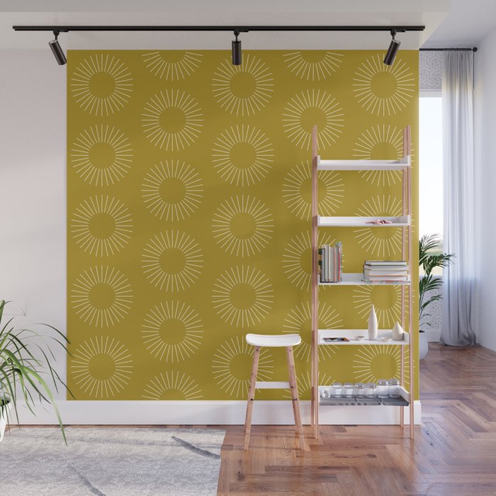 Minimalist Sunray Pattern XVI Wall Mural Gallery Image 1