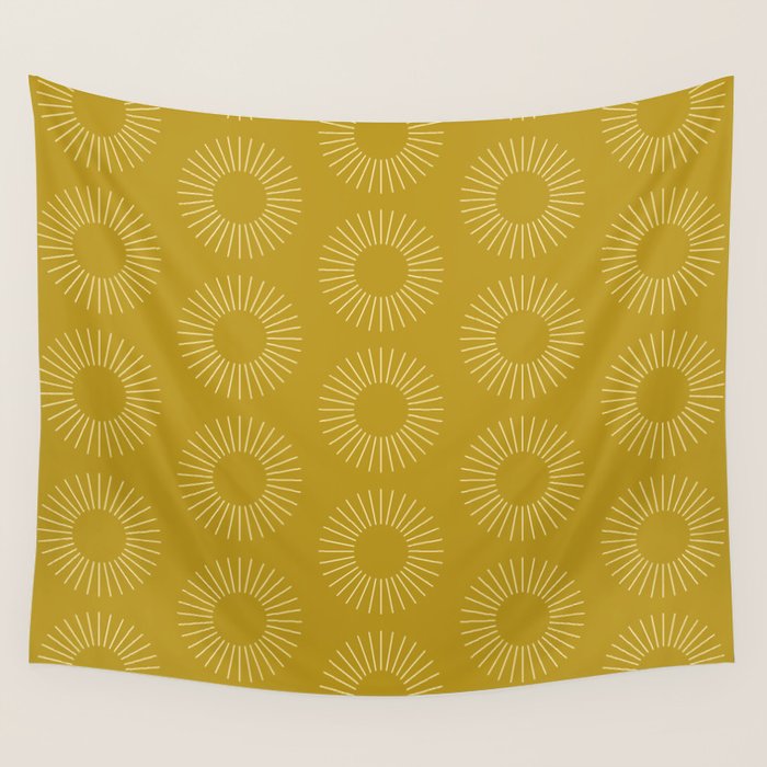 Minimalist Sunray Pattern XVI Wall Tapestry Gallery Image 4