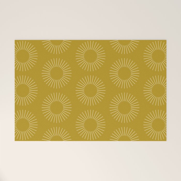 Minimalist Sunray Pattern XVI Welcome Mat Gallery Image 1