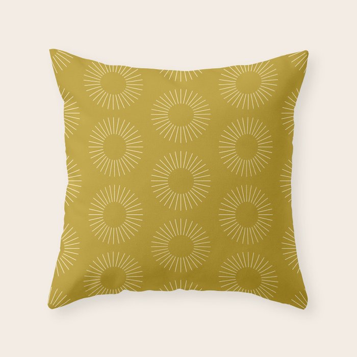 Minimalist Sunray Pattern XVI Throw Pillow Gallery Image 6