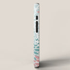 Floral Bloom, Teal, Green, Pink and White iPhone Case Gallery Image 2