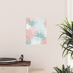 Floral Bloom, Teal, Green, Pink and White Poster Gallery Image 2