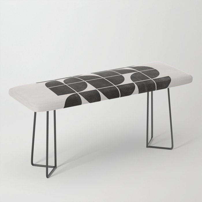 Mid-Century Modern No.35 - Woodblock Print Bench Gallery Image 1