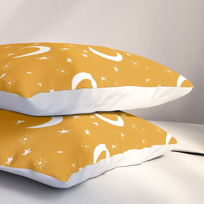Goodnight Sky - Golden Ochre Pillow Sham Gallery Image 3