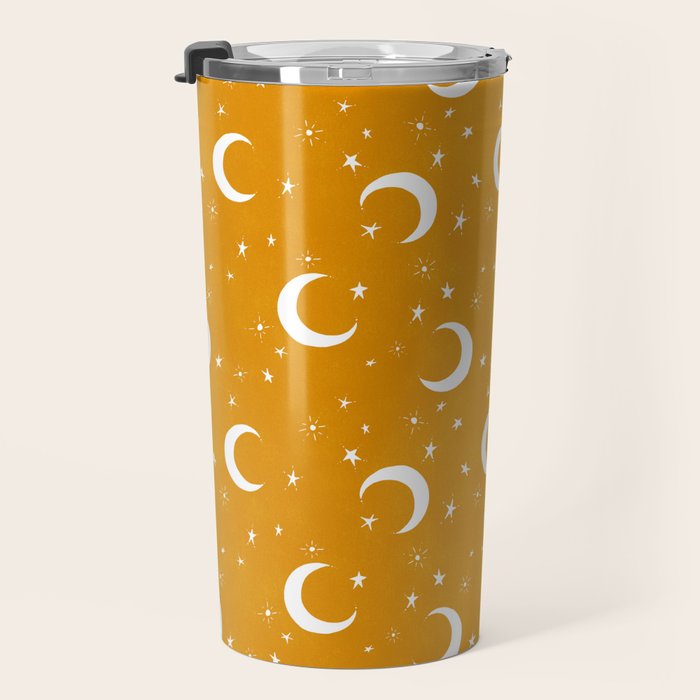 Goodnight Sky - Golden Ochre Travel Mug Gallery Image 3