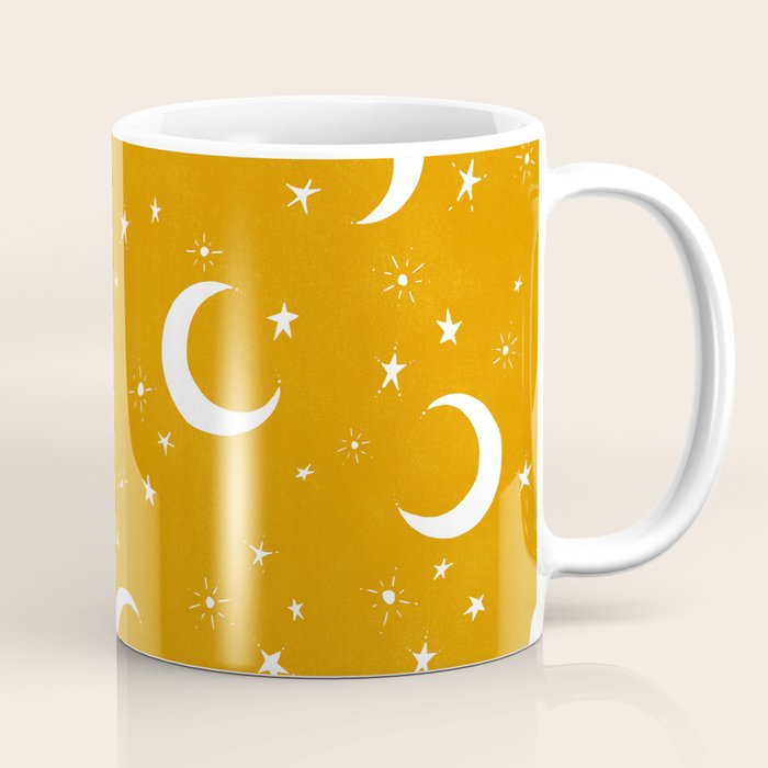 Goodnight Sky - Golden Ochre Coffee Mug Gallery Image 1