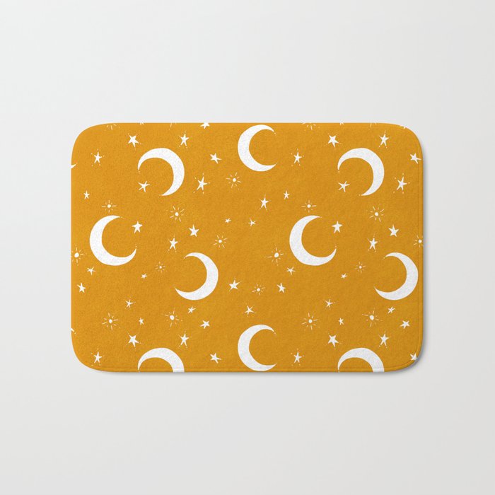 Goodnight Sky - Golden Ochre Bath Mat Gallery Image 1