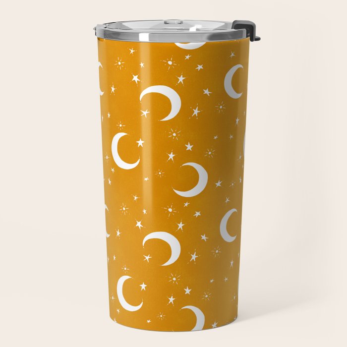 Goodnight Sky - Golden Ochre Travel Mug Gallery Image 2