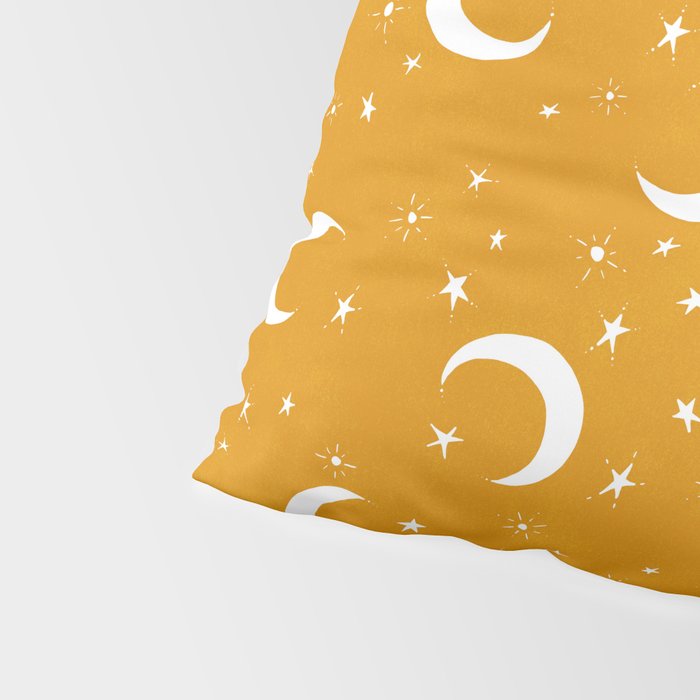 Goodnight Sky - Golden Ochre Pillow Sham Gallery Image 4
