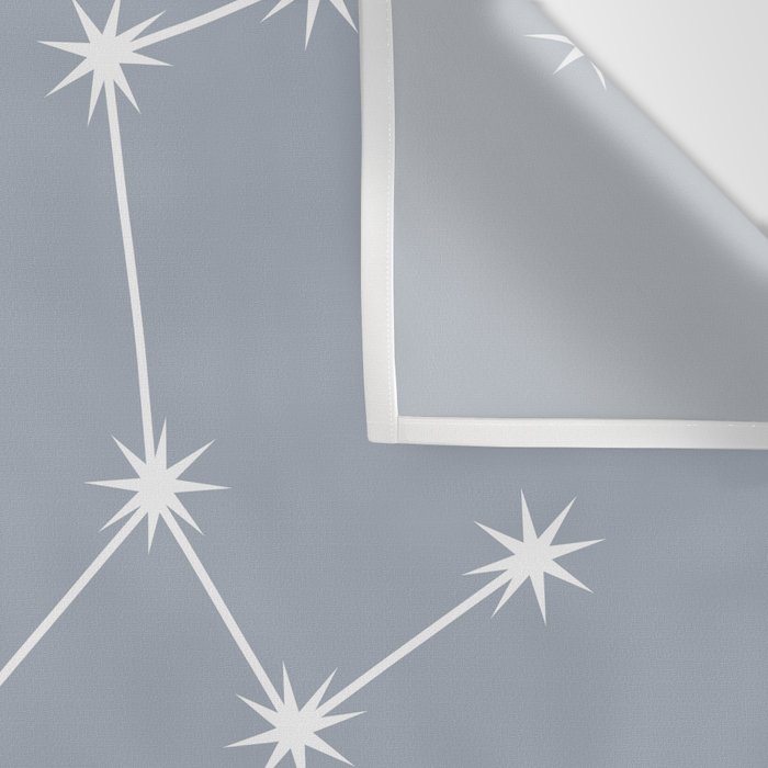 Taurus Zodiac Star Constellation Line Art Blue Grey Wall Tapestry Gallery Image 3