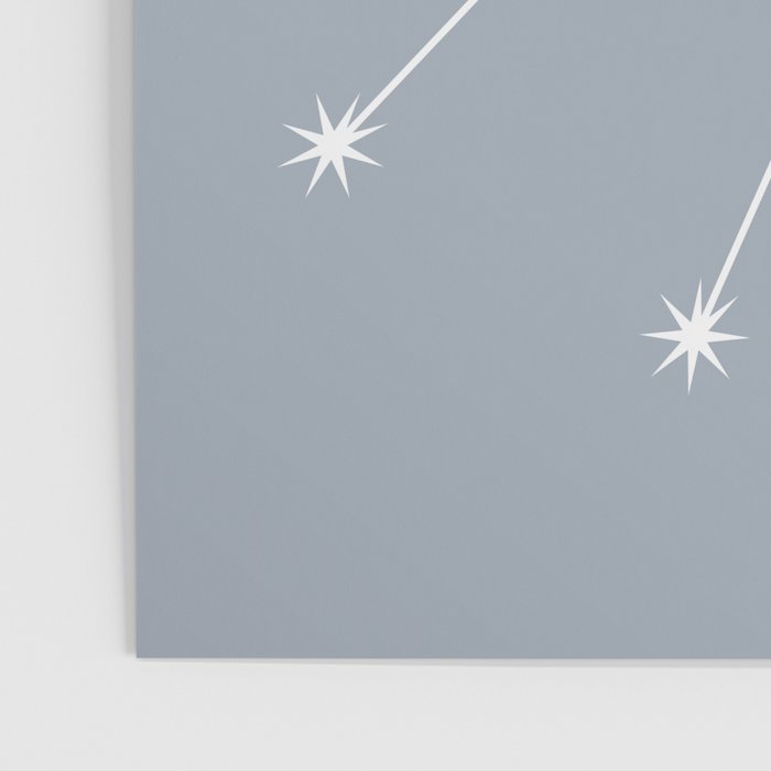 Taurus Zodiac Star Constellation Line Art Blue Grey Poster Gallery Image 3