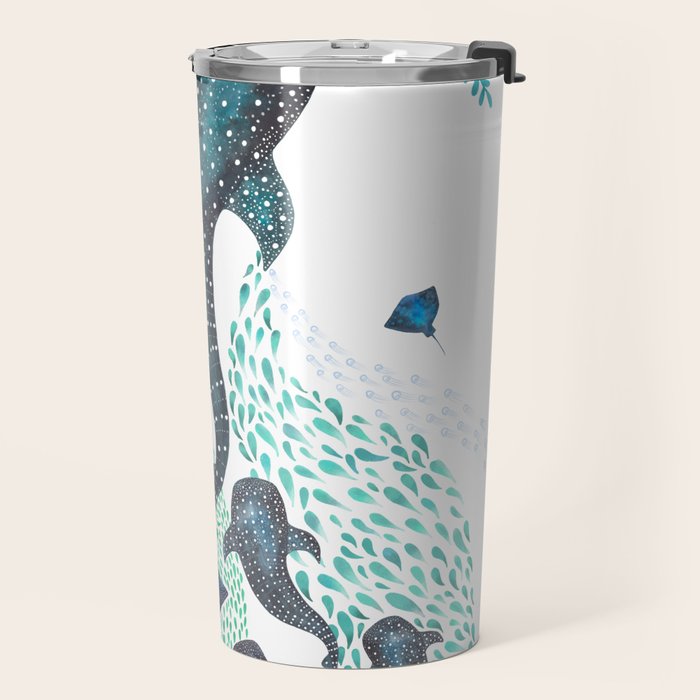 Whale Shark Pod Voyage Ocean Print Travel Mug Gallery Image 2
