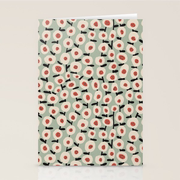 Dots & Flowers #1 Stationery Card Gallery Image 1
