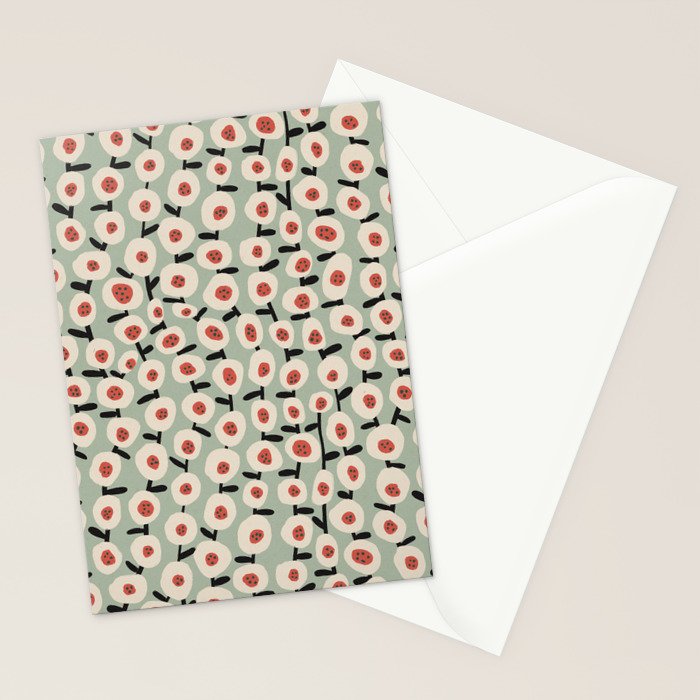 Dots & Flowers #1 Stationery Card Gallery Image 2