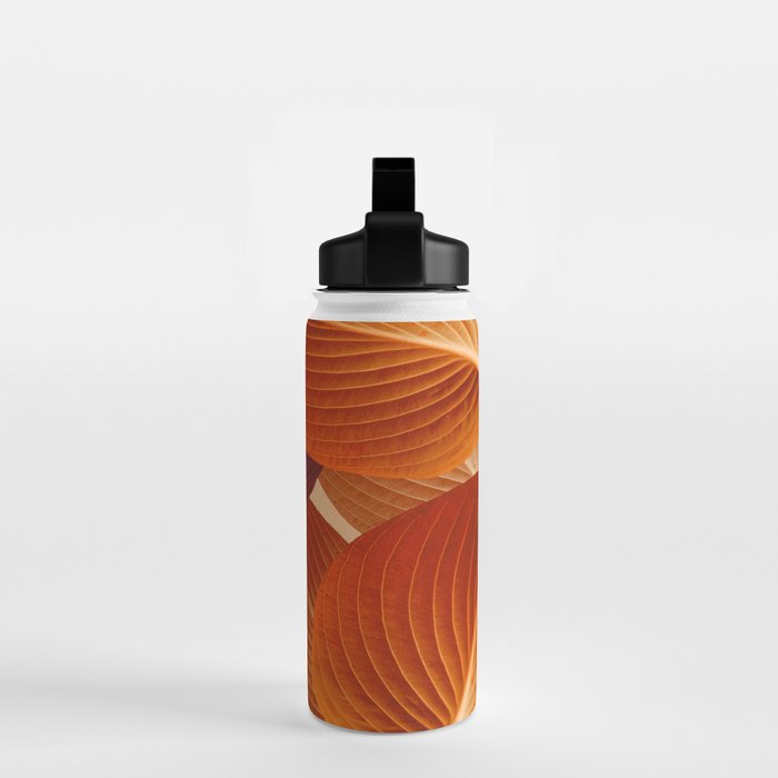 Leaves in Terracotta Color #decor #society6 #buyart Water Bottle Gallery Image 2
