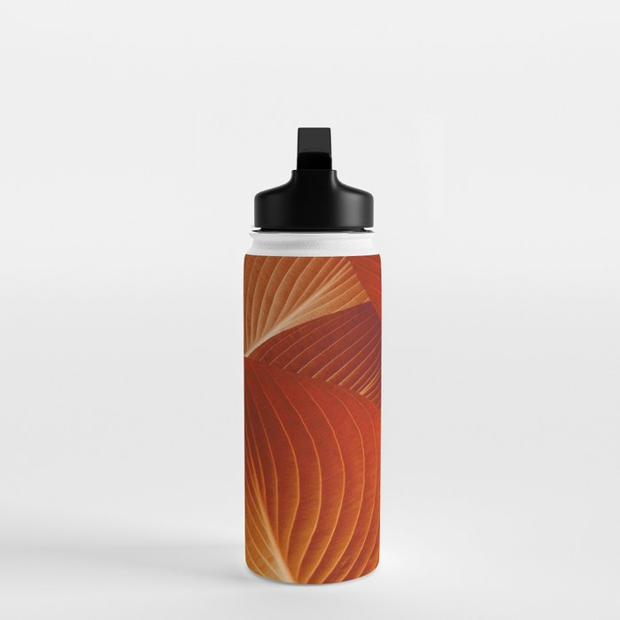 Leaves in Terracotta Color #decor #society6 #buyart Water Bottle Gallery Image 3