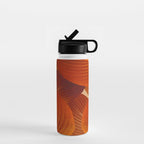 Leaves in Terracotta Color #decor #society6 #buyart Water Bottle Gallery Image 1