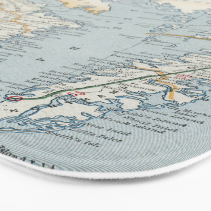 Vintage Map of the Chesapeake Bay (1901) Bath Mat Gallery Image 3