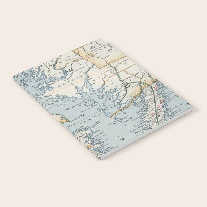 Vintage Map of the Chesapeake Bay (1901) Notebook Gallery Image 2