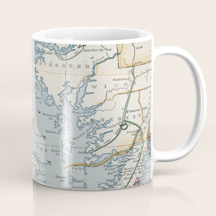 Vintage Map of the Chesapeake Bay (1901) Coffee Mug Gallery Image 1
