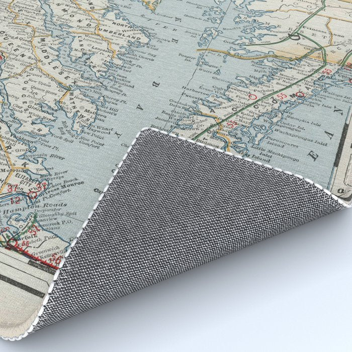 Vintage Map of the Chesapeake Bay (1901) Rug Gallery Image 4