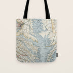 Vintage Map of the Chesapeake Bay (1901) Tote Bag Gallery Image 1