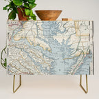 Vintage Map of the Chesapeake Bay (1901) Credenza Gallery Image 1