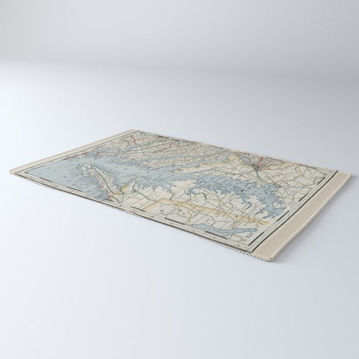Vintage Map of the Chesapeake Bay (1901) Rug Gallery Image 3