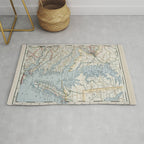 Vintage Map of the Chesapeake Bay (1901) Rug Gallery Image 1