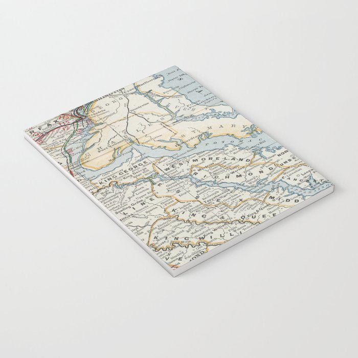 Vintage Map of the Chesapeake Bay (1901) Notebook Gallery Image 3