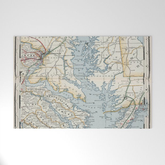 Vintage Map of the Chesapeake Bay (1901) Welcome Mat Gallery Image 1
