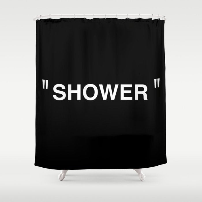 " Art " (Negative) Shower Curtain Gallery Image 1