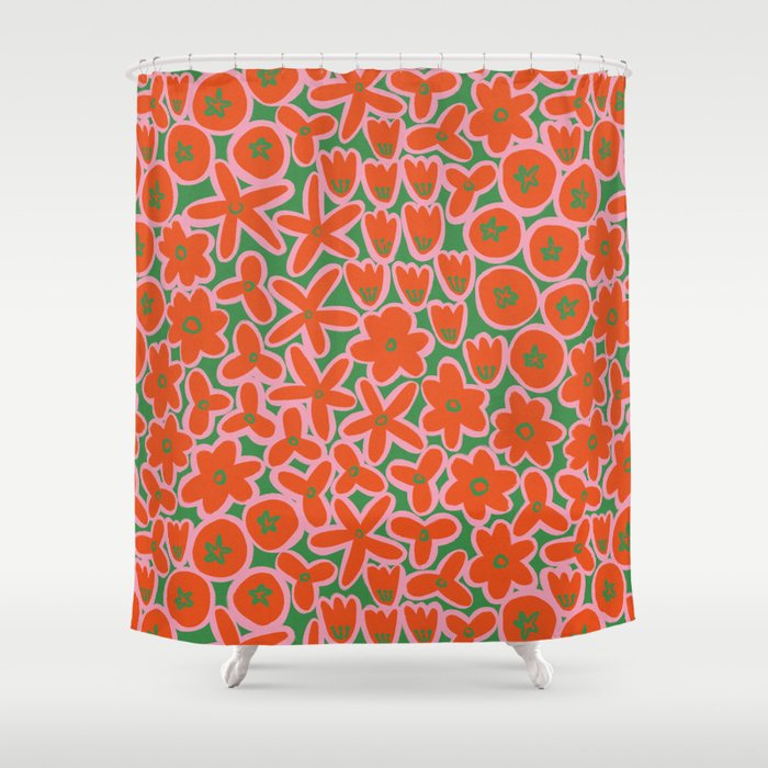 Vibrant Summer Pattern #1 Shower Curtain Gallery Image 1