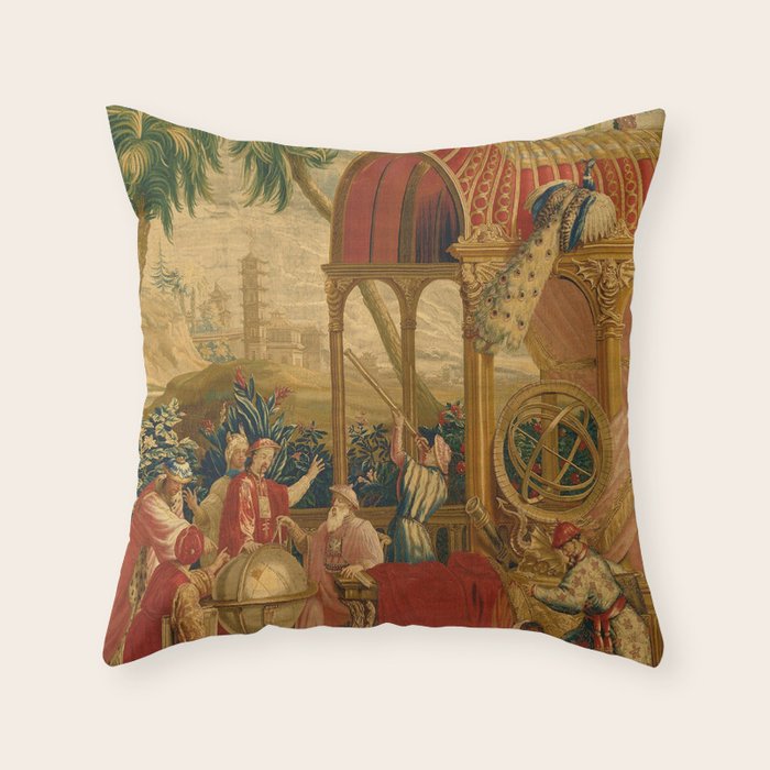 Beijing Observatory Chinoiserie Throw Pillow Gallery Image 1
