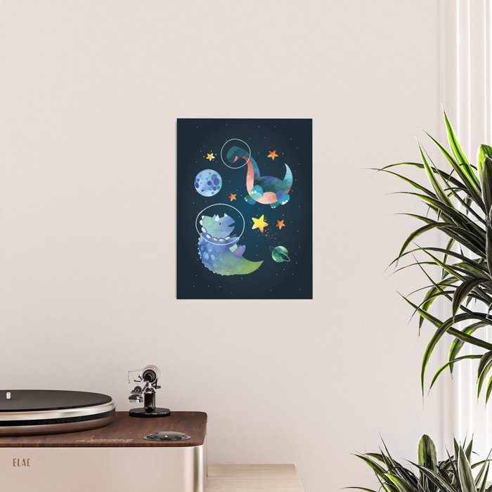 Space Triceratops dinosaur Poster Gallery Image 2