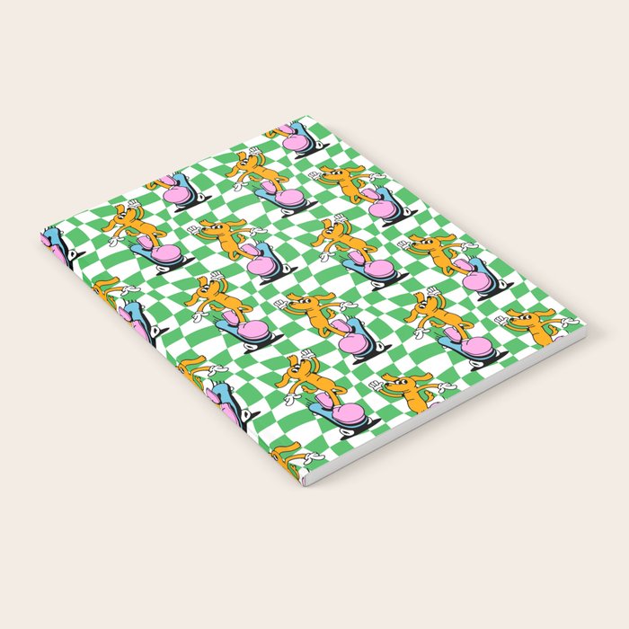 Retro dog cartoon character pattern Notebook Gallery Image 2