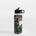 Dark Mystical Garden Botanical Pattern Water Bottle Gallery Image 1