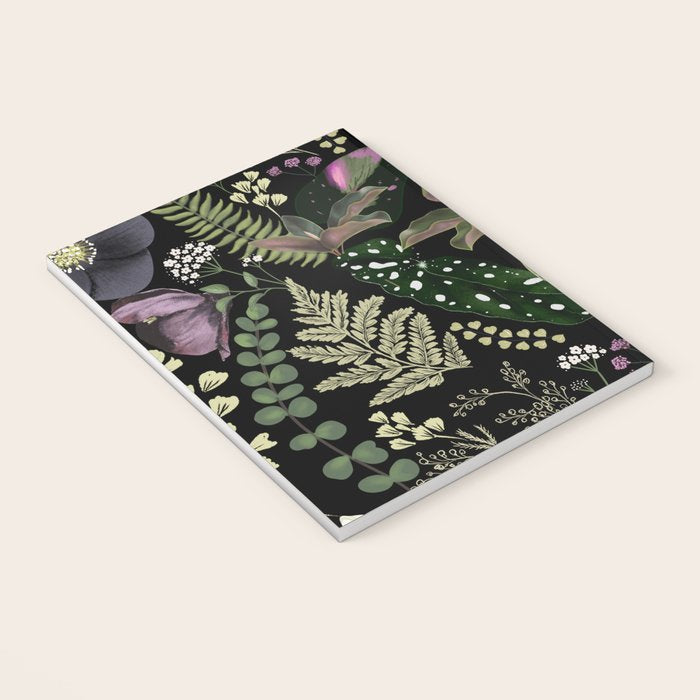 Dark Mystical Garden Botanical Pattern Notebook Gallery Image 3