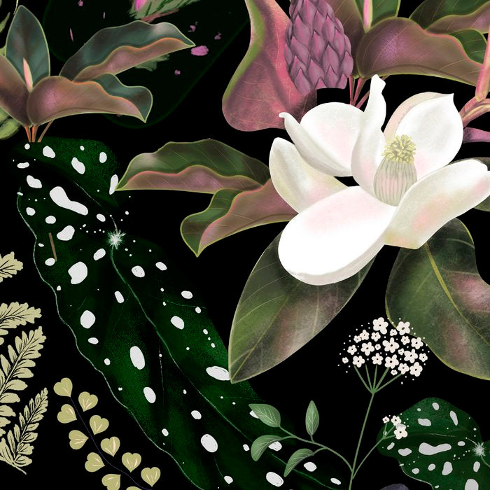 Dark Mystical Garden Botanical Pattern Coffee Mug Gallery Image 2