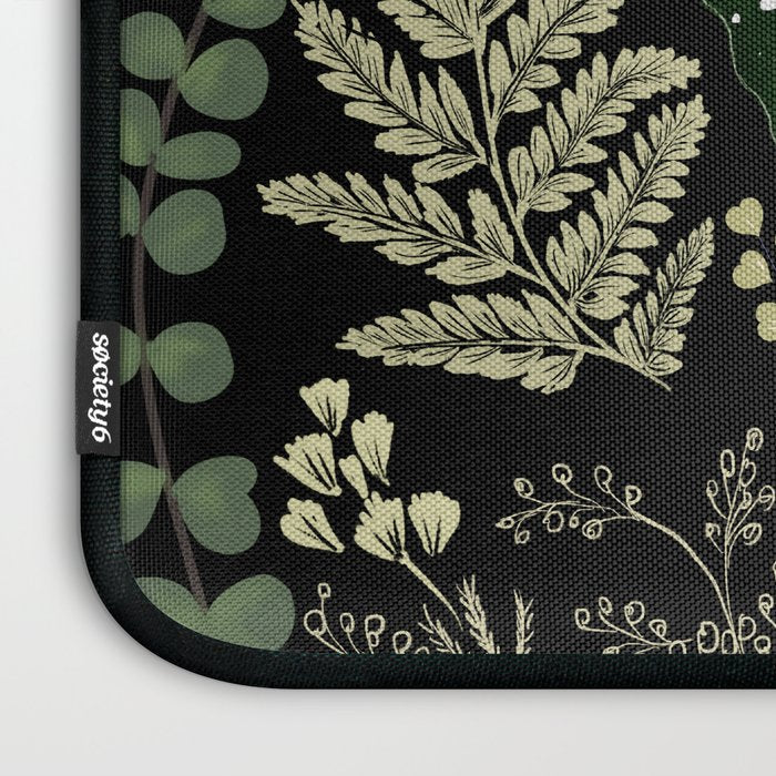 Dark Mystical Garden Botanical Pattern Laptop Sleeve Gallery Image 3