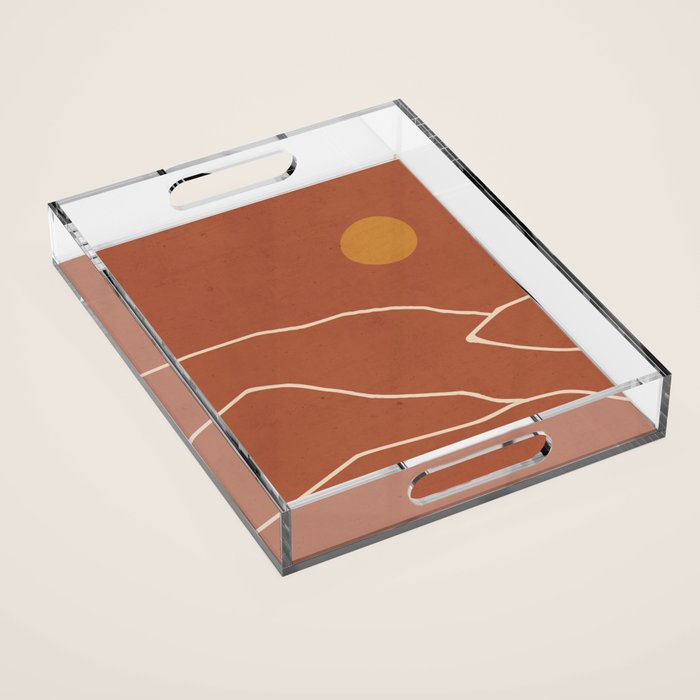 Minimal Abstract Art Landscape 2 Acrylic Tray Gallery Image 1