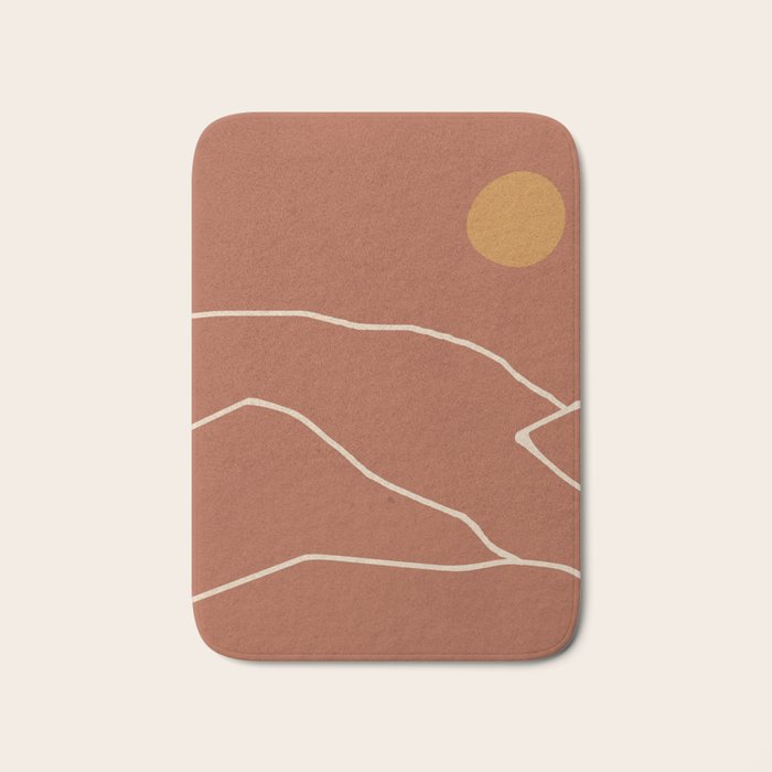 Minimal Abstract Art Landscape 2 Bath Mat Gallery Image 1