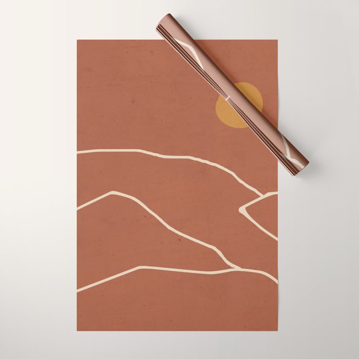 Minimal Abstract Art Landscape 2 Wrapping Paper Gallery Image 1