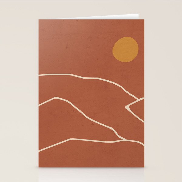 Minimal Abstract Art Landscape 2 Stationery Card Gallery Image 2